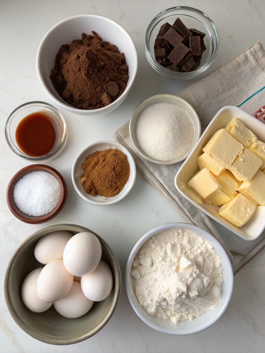 Chocolate Pound Cake Ingredients
