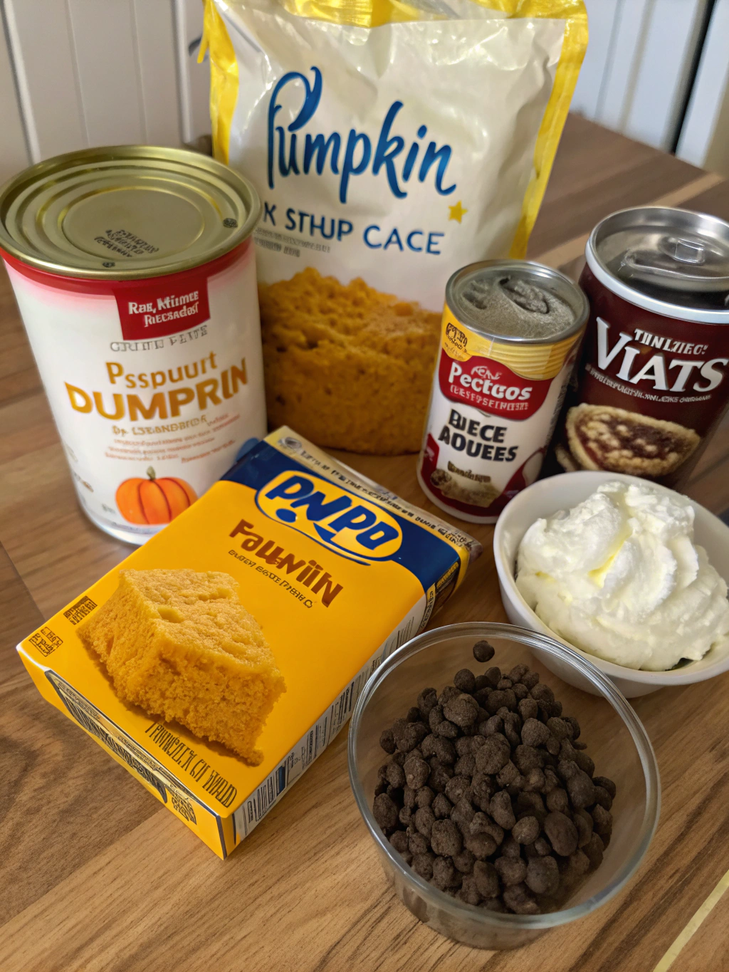 Pumpkin Dump Cake Recipe Ingredients